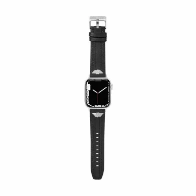 Apple Watch Strap 42/44/45 Wings Leather Police - Black